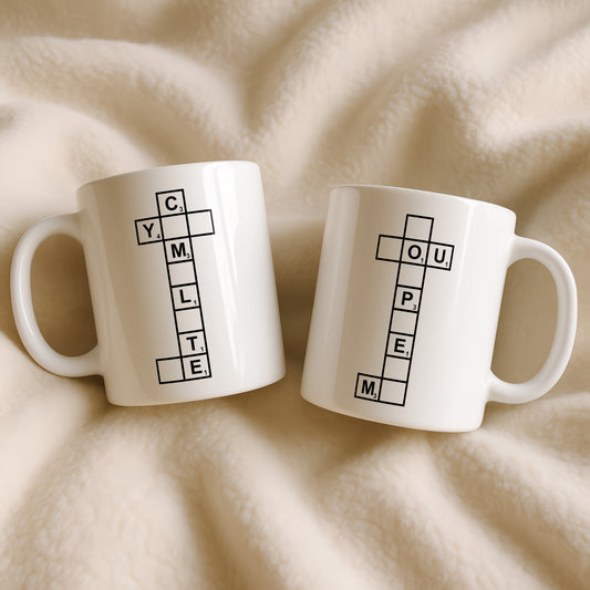 You Complete Me - Scrabble Couples Mug Set