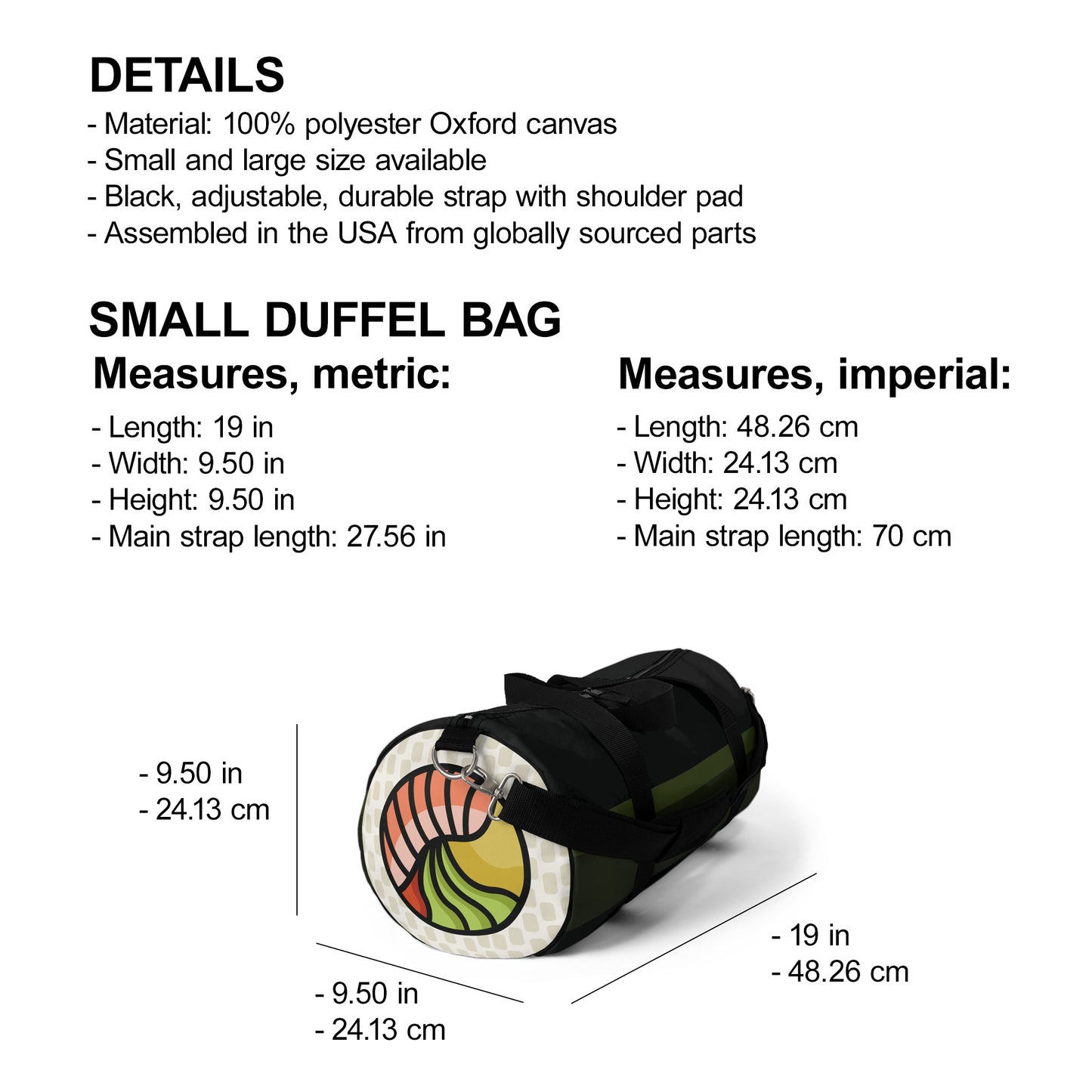 Maki Roll Duffel Bag – Simple Roll Design