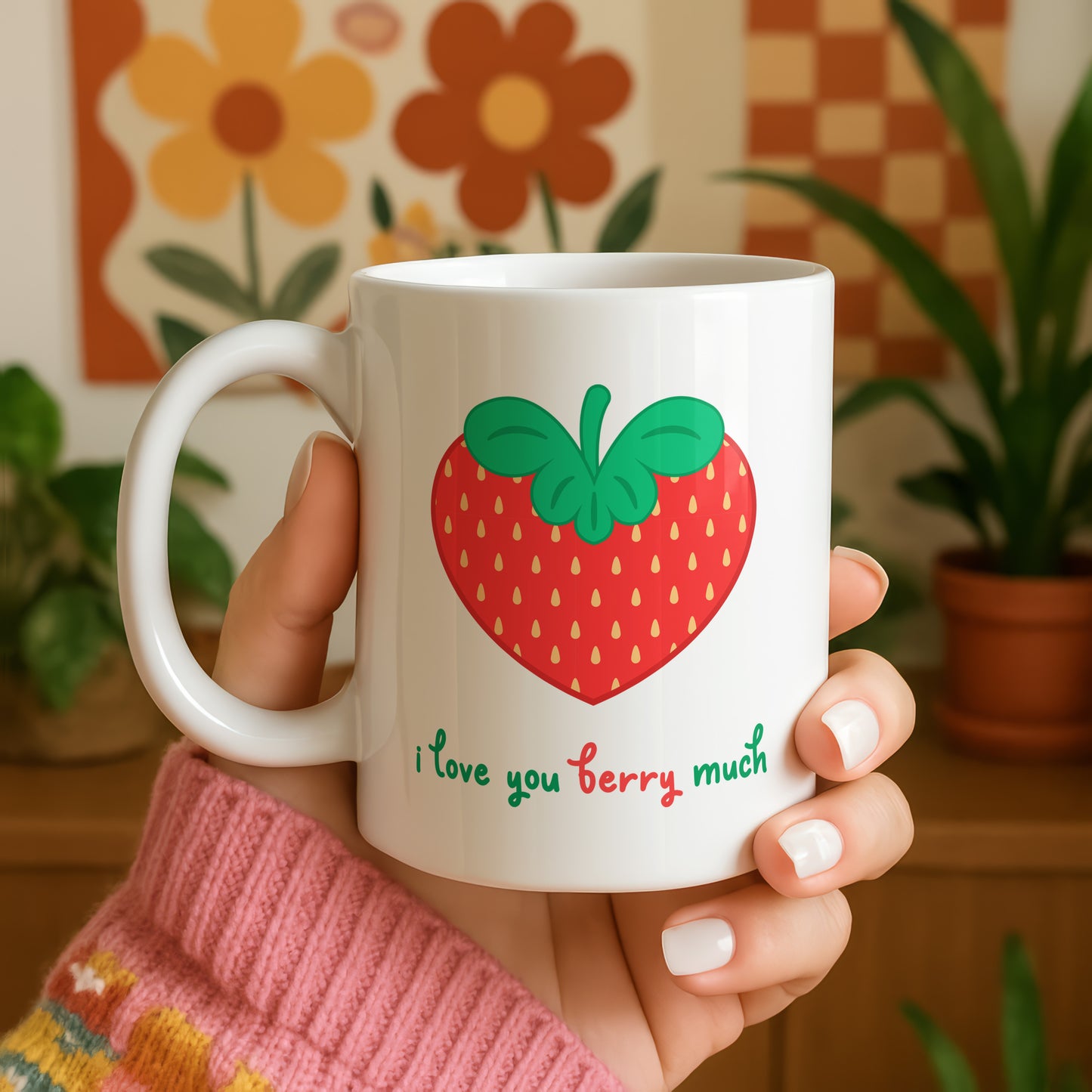 I Love You Berry Much – Cute Strawberry Mug 11oz