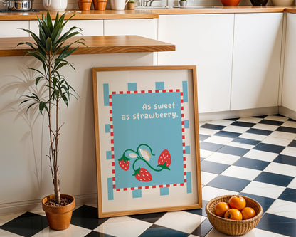 As Sweeth As Strawberry - Wall Print