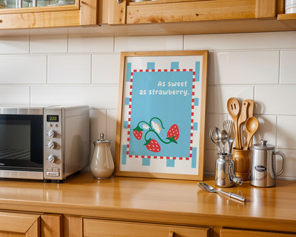 As Sweeth As Strawberry - Wall Print