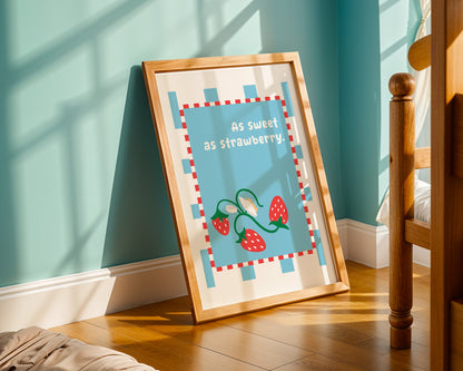 As Sweeth As Strawberry - Wall Print