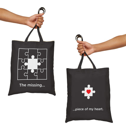 The Missing Piece of My Heart – Matching Tote Bag Black Set