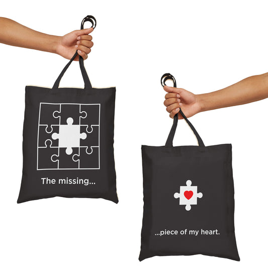 The Missing Piece of My Heart – Matching Tote Bag Black Set