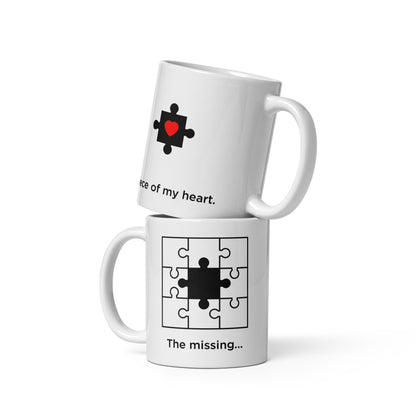 The Missing Piece of My Heart – Couples Mug Set