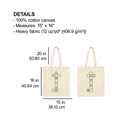 You Complete Me – Matching Tote Bag Natural Set