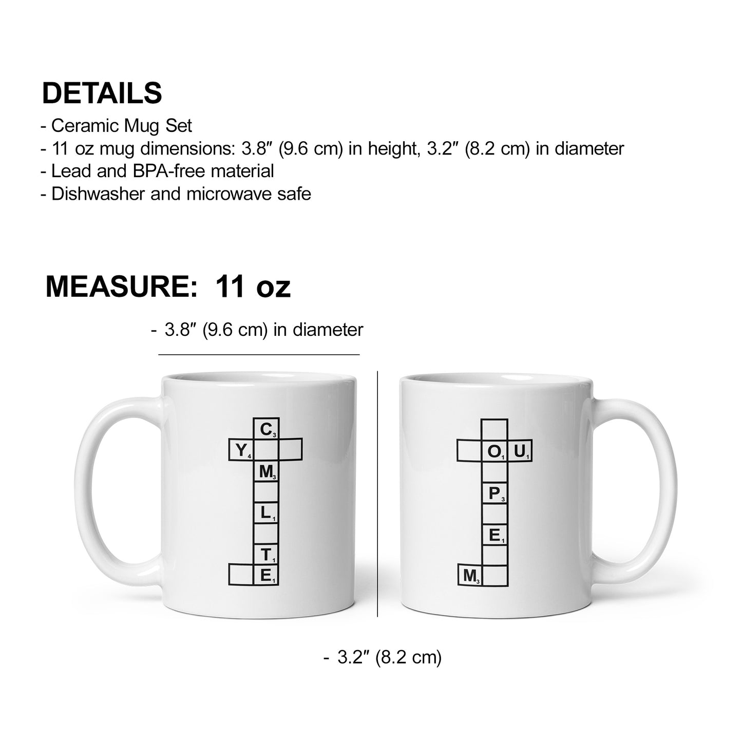 You Complete Me - Scrabble Couples Mug Set