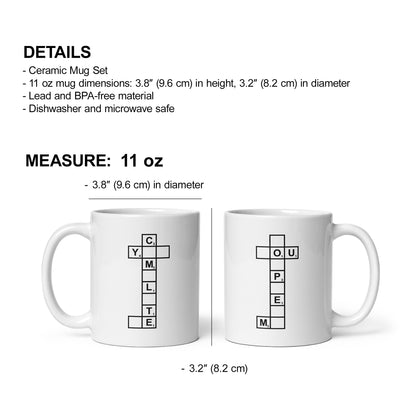 You Complete Me - Scrabble Couples Mug Set