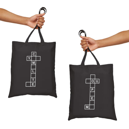 You Complete Me – Matching Tote Bag Black Set