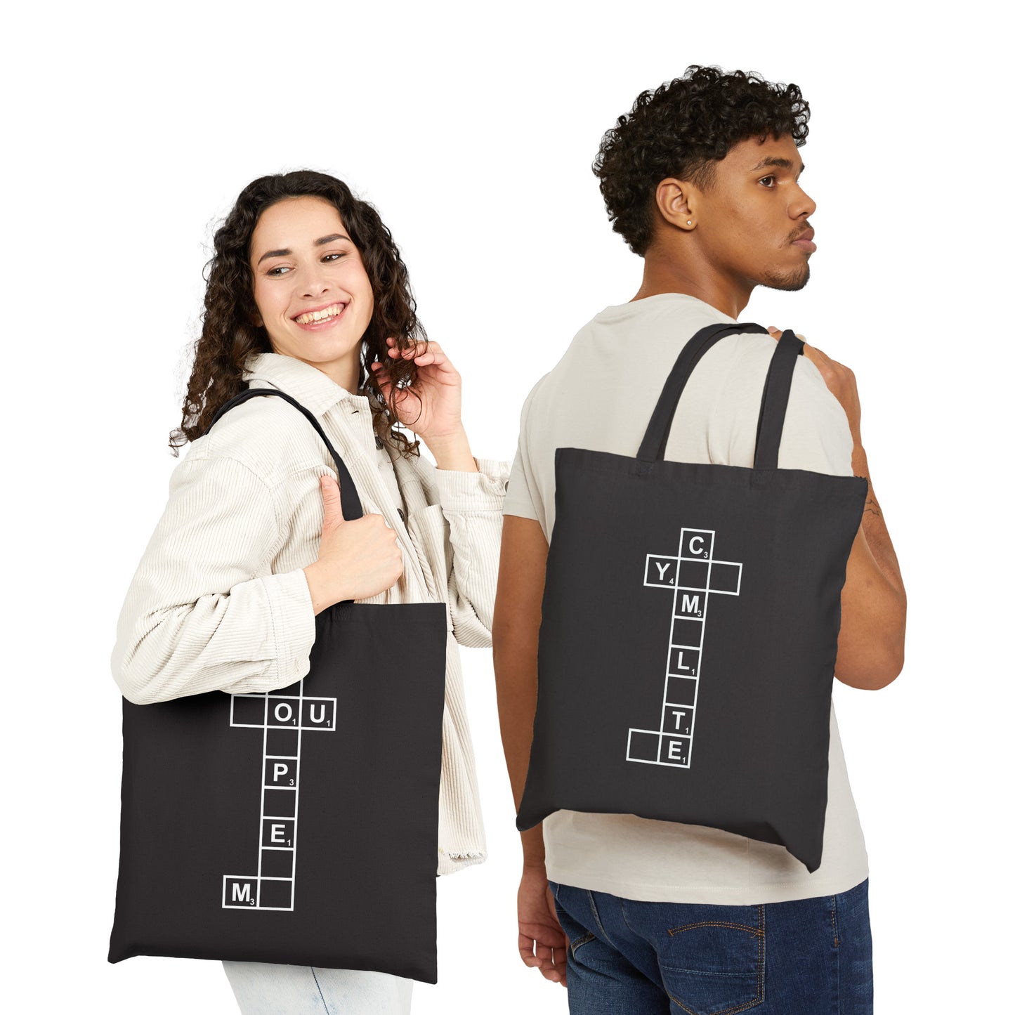You Complete Me – Matching Tote Bag Black Set