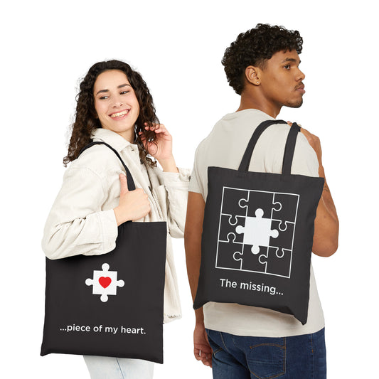 The Missing Piece of My Heart – Matching Tote Bag Black Set