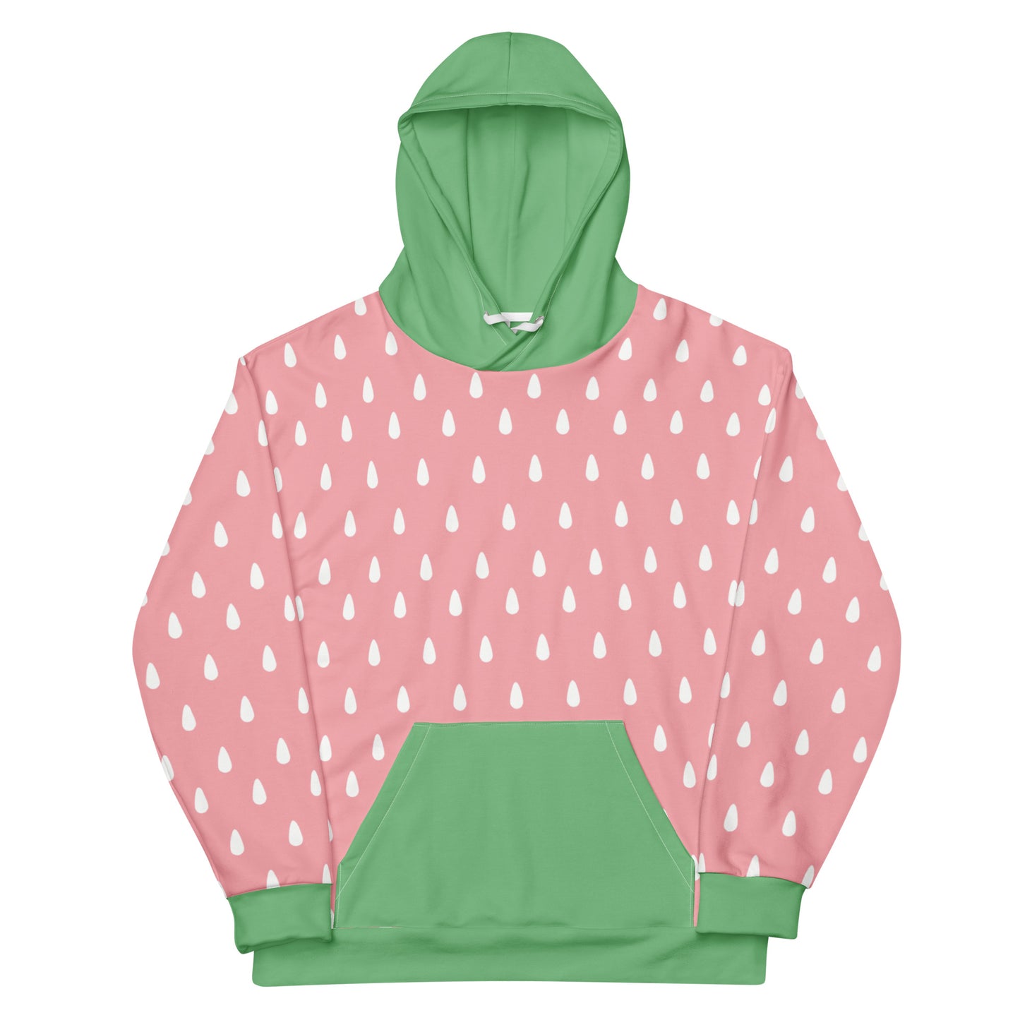 Strawberry Pink Cozy Hoodie – Unisex & Recycled