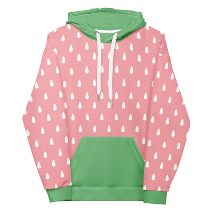 Strawberry Pink Cozy Hoodie – Unisex & Recycled