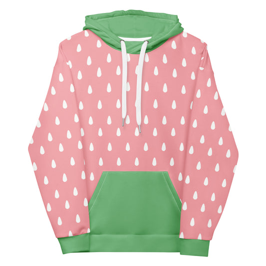 Strawberry Pink Cozy Hoodie – Unisex & Recycled