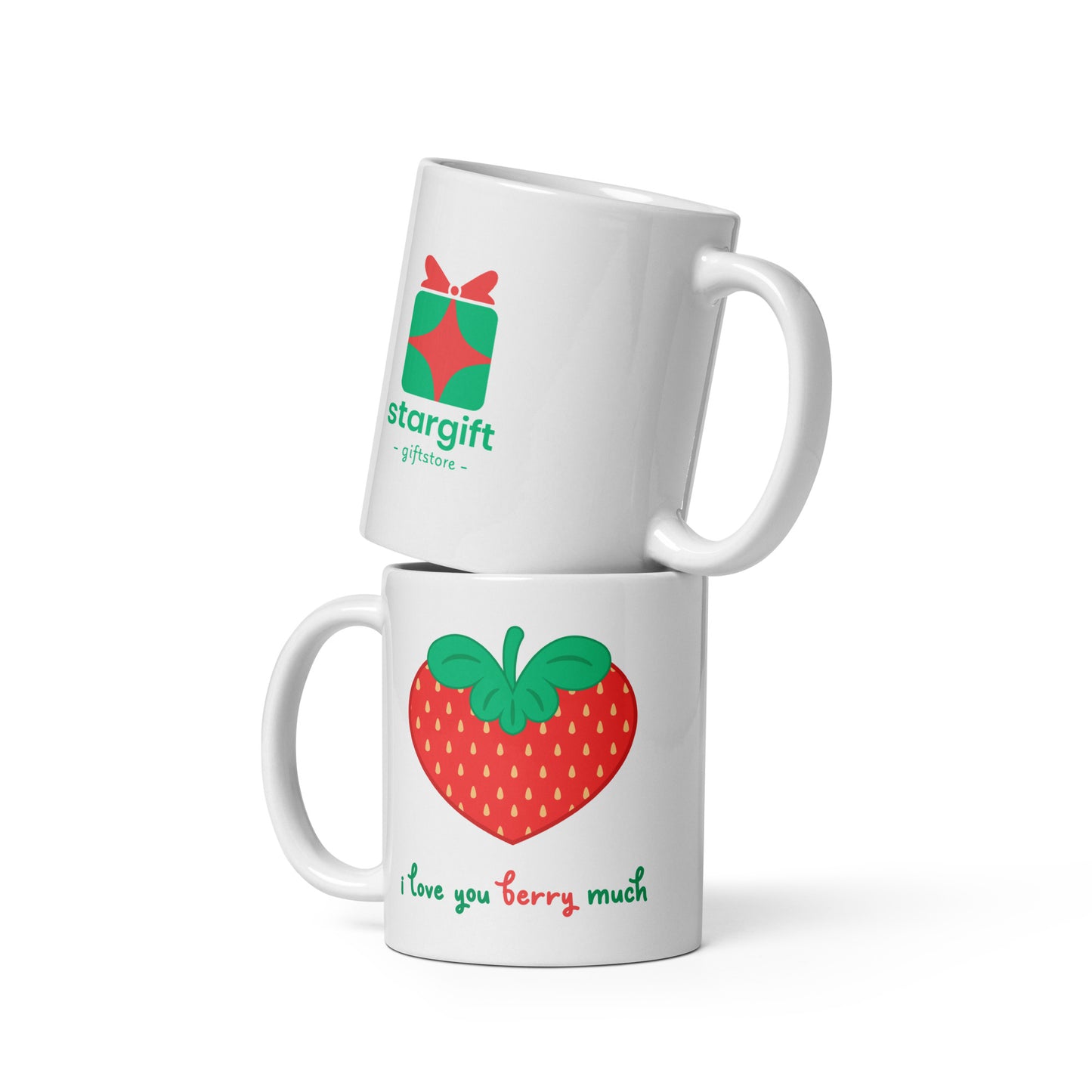 I Love You Berry Much – Cute Strawberry Mug 11oz