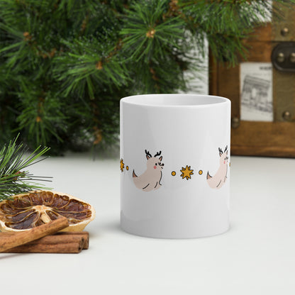 Little Ghost of Christmas Mug - Santa Ghost & Reindeers