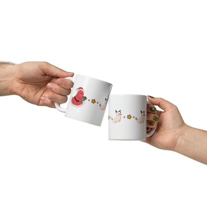 Little Ghost of Christmas Mug - Santa Ghost & Reindeers