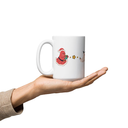 Little Ghost of Christmas Mug - Santa Ghost & Reindeers